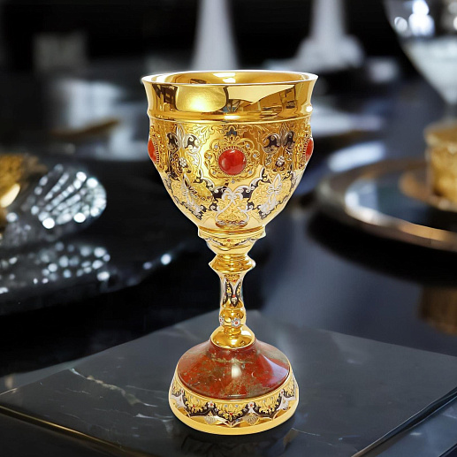 Эксклюзивный кубок для вина "Яшма". Златоуст купить с доставкой Эксклюзивный кубок для вина "Яшма". Златоуст