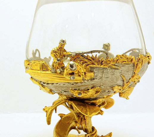 Подарочный бокал для коньяка "Рыбка" купить с доставкой Подарочный бокал для коньяка "Рыбка"